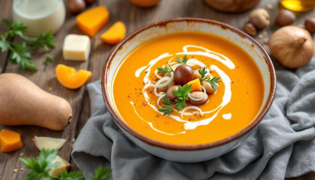 Recette du velouté de butternut et châtaignes : la version de Cyril Lignac avec noix de muscade