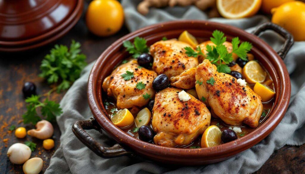 Tajine de poulet aux olives et citron confit : la vraie recette marocaine que les familles gardent secrète