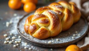 Brioche tressée maison de Laurent Mariotte : dorée, filante et parfumée à la fleur d'oranger