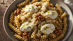 Fussiloni aux noix et estragon : la recette savoureuse de Julie Andrieu