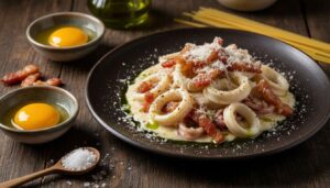 Recette de calamars à la carbonara d'Eleonora