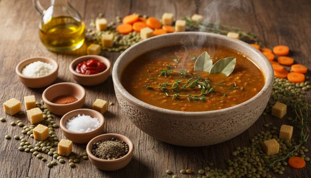 Recette de la soupe aux lentilles de Francine