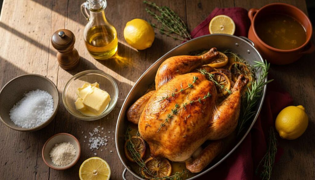 Recette du parfait poulet rôti par Julie Andrieu