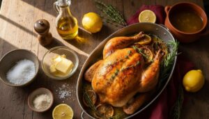 Recette du parfait poulet rôti par Julie Andrieu