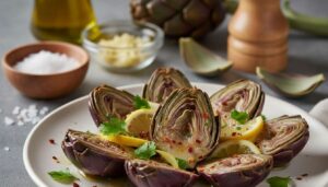 Recette de fleurs d'artichauts par Julie Andrieu