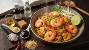 Pad thaï aux crevettes de Julie : recette savoureuse