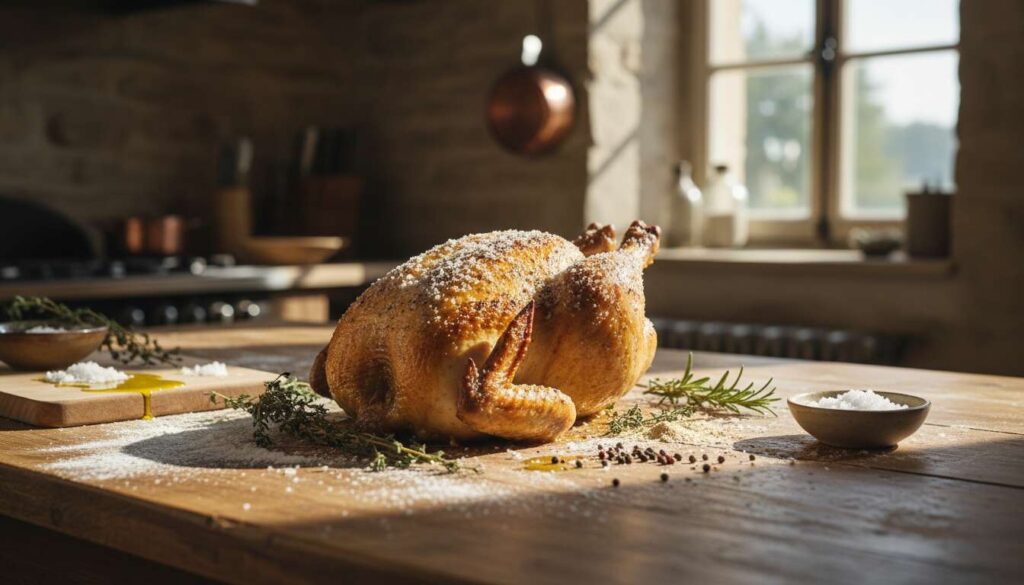 Poulet en croûte de sel de Corinne : recette gourmande