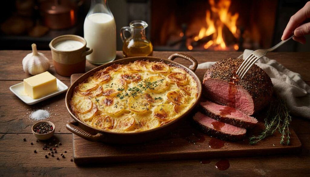 Gratin dauphinois et rôti de bœuf par Thierry Marx