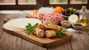 Recette de nems de la baie d'Along : porc et crevettes