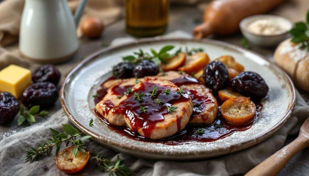Noix de porc aux pruneaux de Danielle : recette gourmande