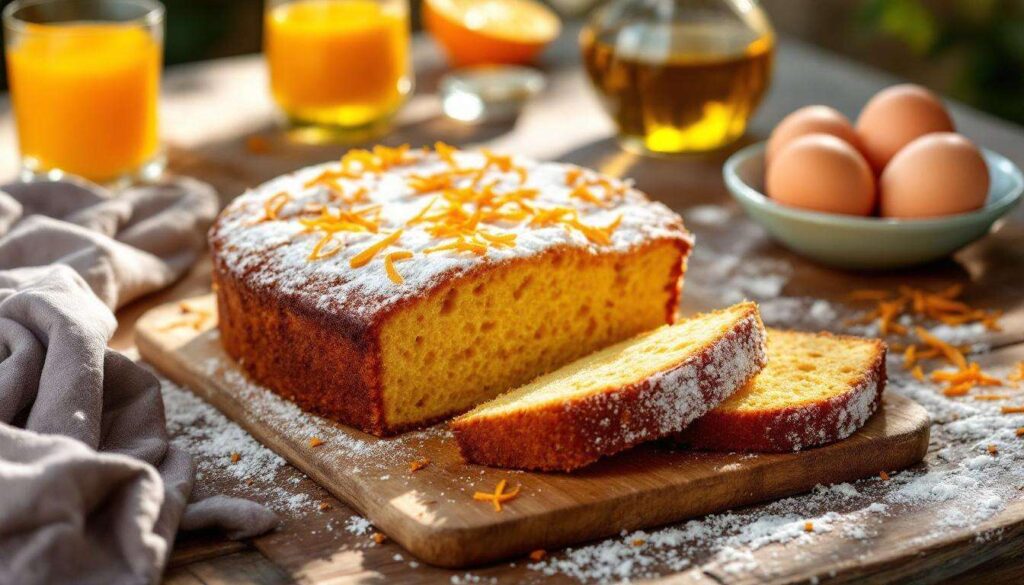 Moelleux à l'orange : huile d'olive et safran raffinés