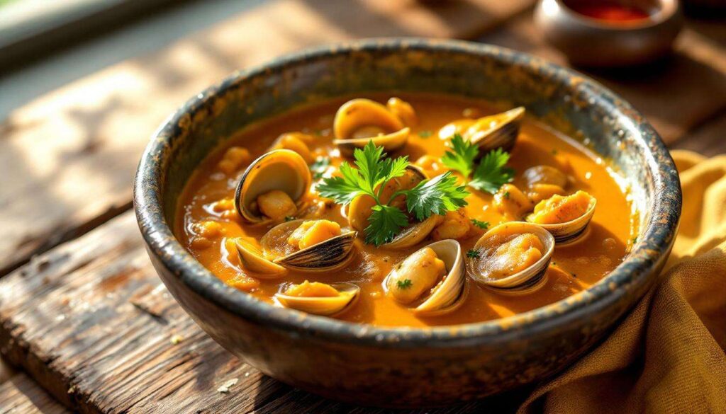 Recette : curry aux coques et épices douces