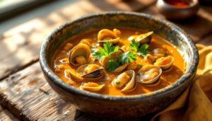 Recette : curry aux coques et épices douces