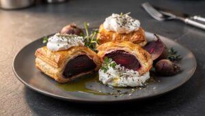 Betteraves en croûte, fromage frais aux herbes : recette de Sylvain