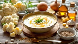 Vichyssoise de chou-fleur au miel : recette gourmande et facile