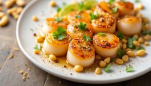 Saint-Jacques crues aux cacahuètes : recette gourmande