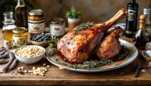 Recette gigot d'agneau occitan aux anchois et haricots blancs