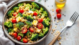 Crumble de brocolis et tomates cerises : recette gourmande