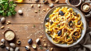 Pappardelle aux coquillages et pistou de persil : recette gourmande