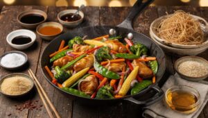 Sauté de poulet au wok : recette asiatique délicieuse