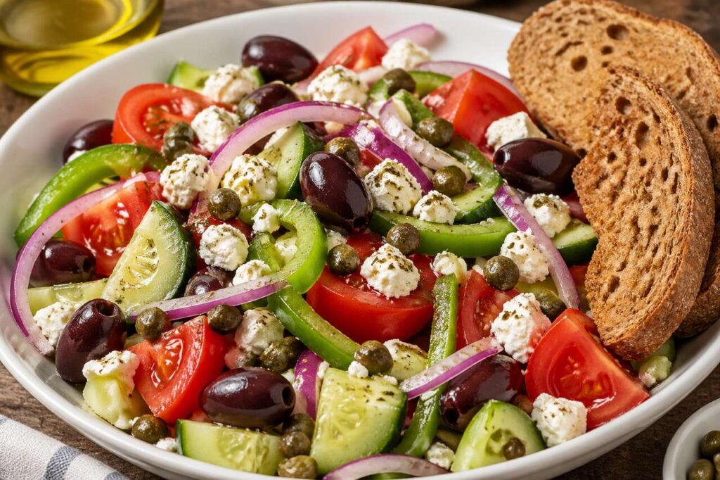 Salade crétoise de Katerina : recette authentique et savoureuse