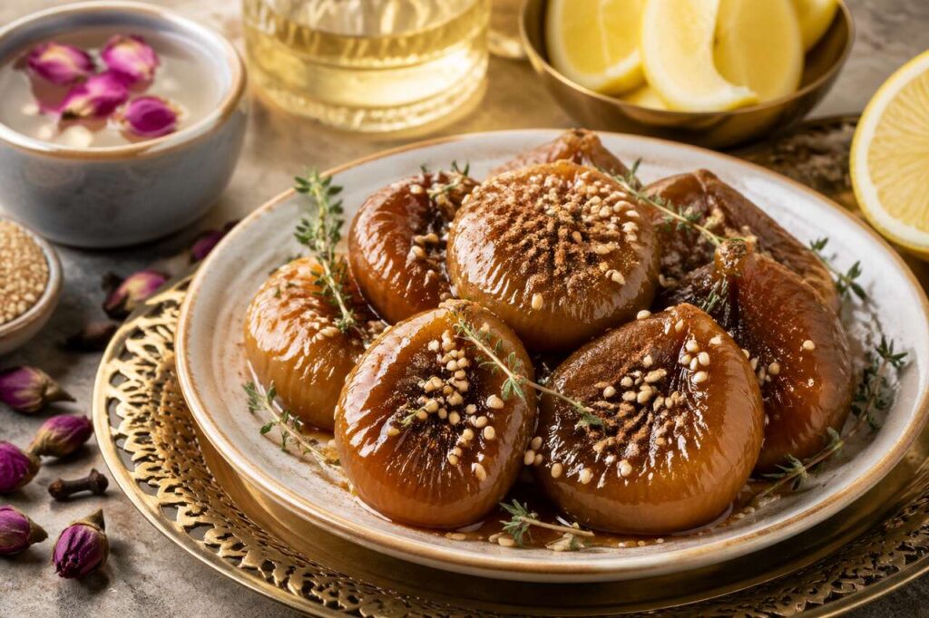 Figues confites au thym et sésame à la libanaise