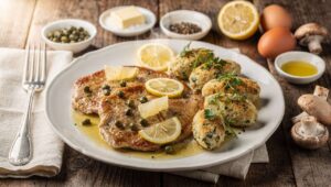 Scaloppine al limone et quenelles de champignons : recette de Julie Andrieu