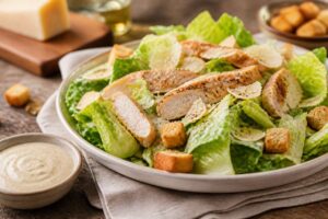 Recette classique de la salade césar de Julie Andrieu
