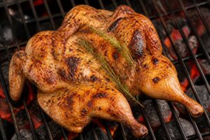 Recette de coquelet en crapaudine au barbecue de Thierry Marx