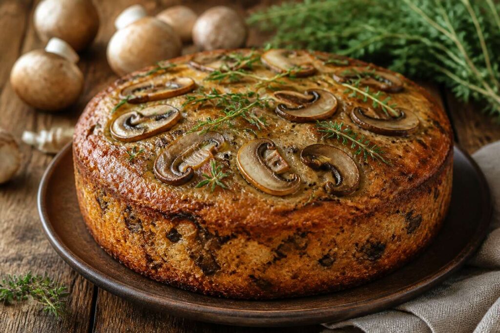 Recette de cake aux champignons par Julie Andrieu