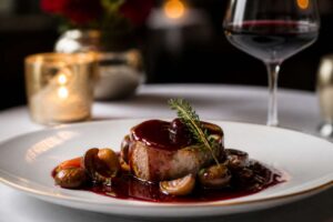 Recette de tournedos de sandre au vin rouge de Catherine et Jean-Luc