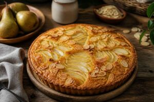 Recette : tarte amandine aux poires de Pauline et Marthe