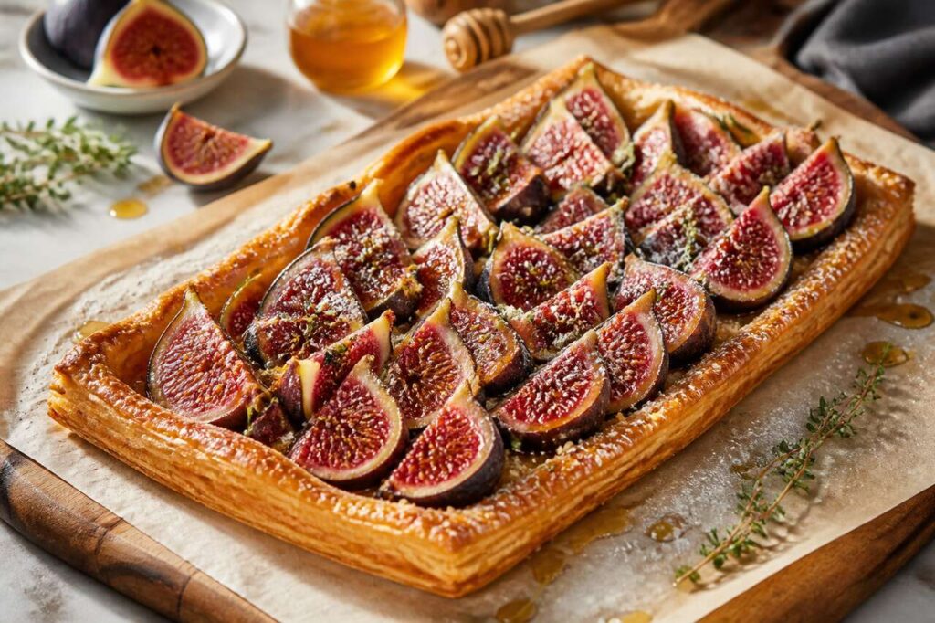Tarte feuilletée aux figues : la recette de Julie Andrieu