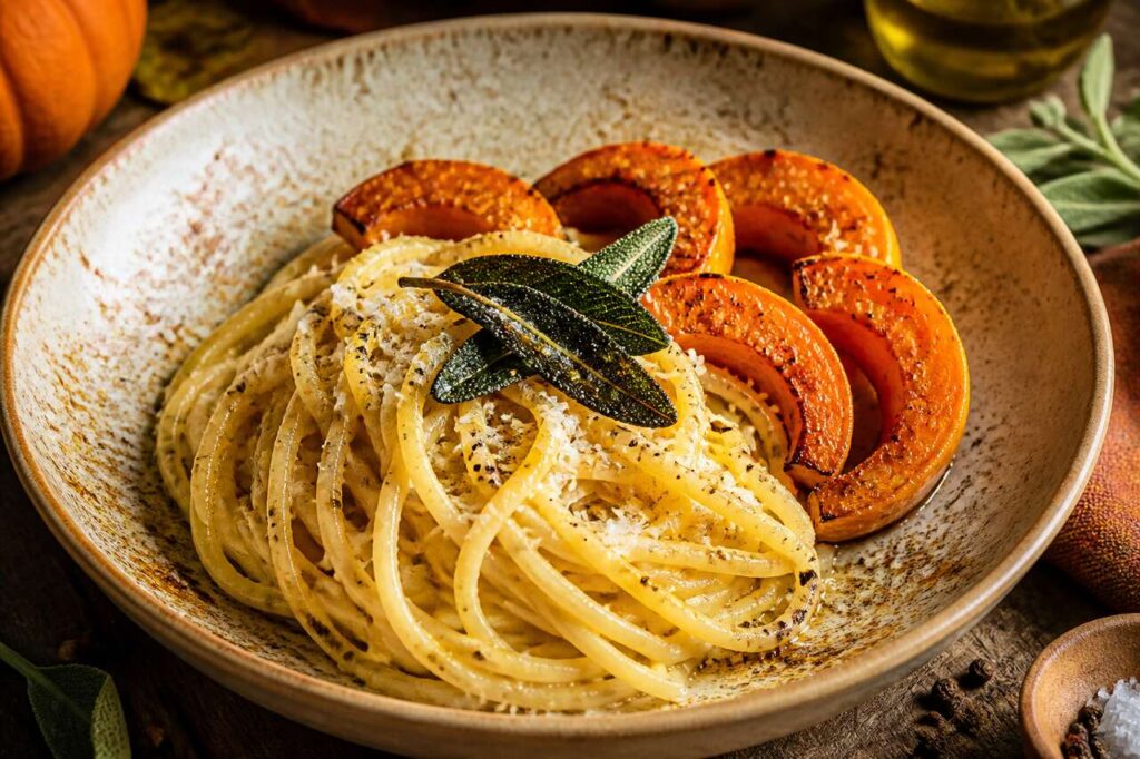 Caccio e pepe et potimarron rôti : recette savoureuse