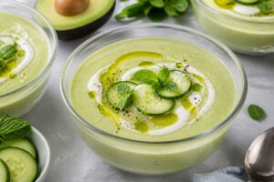 Gaspacho de concombre à la menthe : recette fraîche et facile