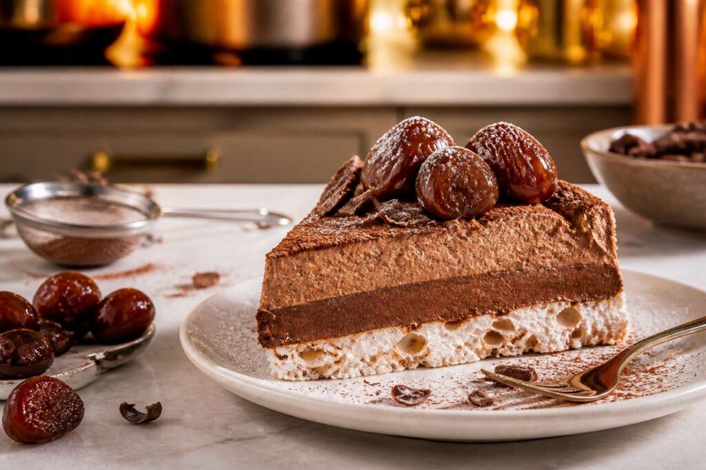 Merveilleux au chocolat et marrons : recette gourmande de Julie Andrieu
