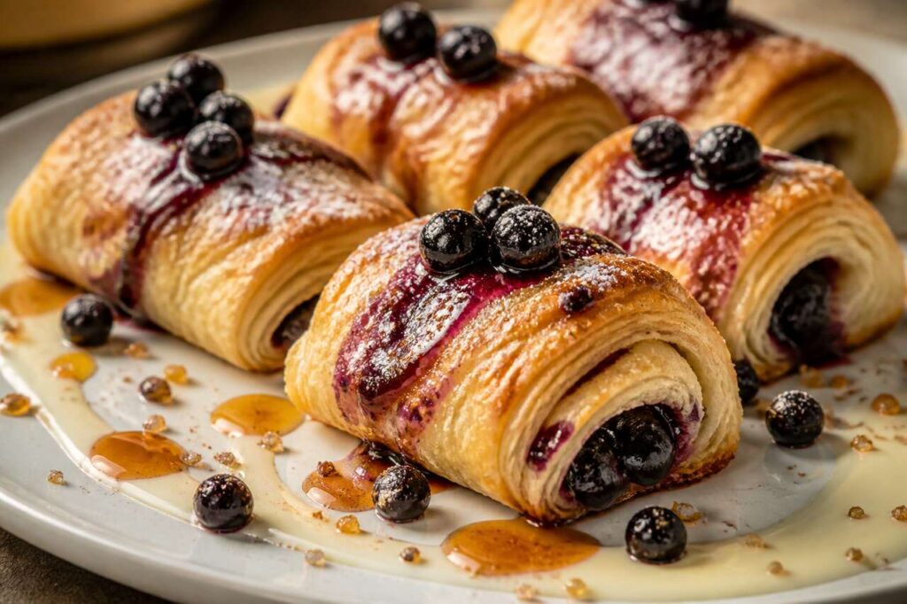 Feuilletés aux myrtilles et cannelle : recette gourmande