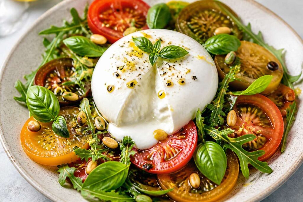 Salade burrata : recette fraîcheur incontournable de l'été