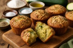 Muffins de courgette à l'huile d'olive : recette facile et savoureuse