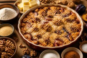 Recette crumble de prunes aux noix : gourmandise d'automne