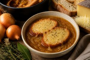 Bouillon façon soupe à l'oignon de Thierry Marx