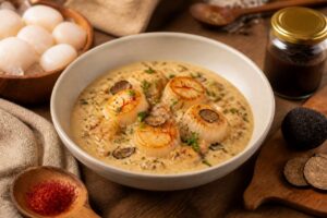 Ragoût de Saint-Jacques au Fumet de Trilles de Bertrand : recette savoureuse