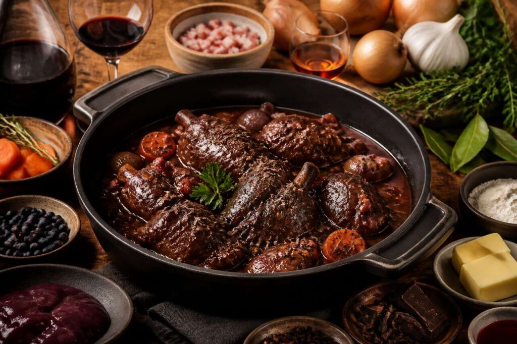 Civet de lièvre de Julie Andrieu : recette authentique
