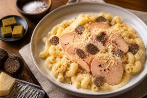 Recette de macaronade au foie gras d'Huguette